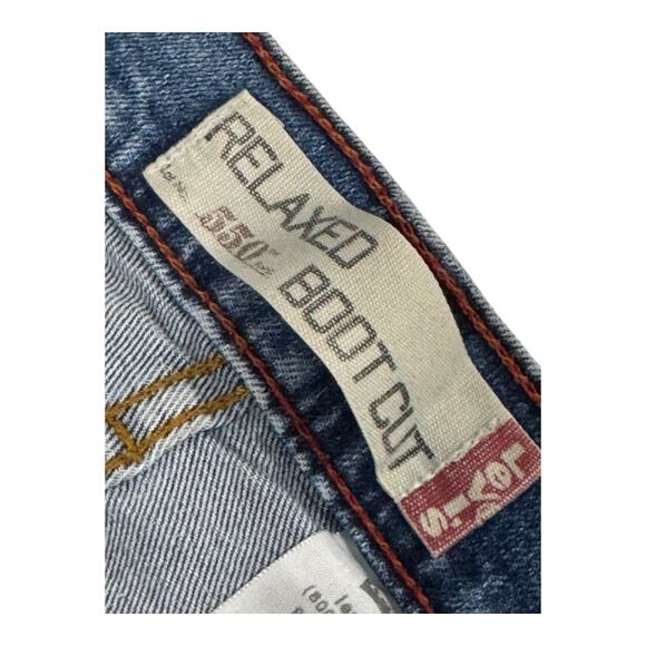 Vintage Levi's 550 Relaxed Boot Cut Jeans Women's Size 16 Long Blue Denim Y2K - Picture 4 of 9